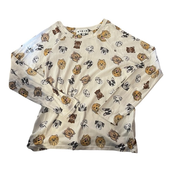 KIKIT Dog Print Lightweight Sweater Size M - Picture 4 of 7